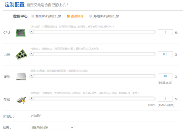 云主機(jī)的參數(shù)配置